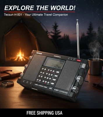 Banda lateral única de onda corta Tecsun H-501 AM FM usada con conversión triple DSP Foto 1 de 4