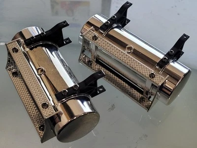 Use Pair Tamiya 1/14 Semi King Hauler Fuel Tank With Steps Mounts - Image 1 of 4