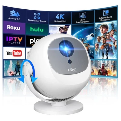 2025 NEU 4K Mini Beamer HD WiFi Projektor Heimkino Multimediaplayer mit Leinwand - Bild 1 von 4