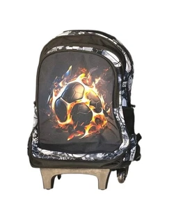 Nueva Mochila con Ruedas, Tema de Fútbol, Deportes, Bolsa de Viaje, Bolsa Escolar con Ruedas - Imagen 1 de 8