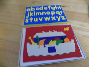 Vintage Foam Puzzle LAURI Noah's Ark & Alphabet A To Z Letters Preschool Tray - Picture 1 of 9