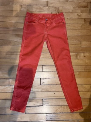 Pantalones de mezclilla ajustados Stella McCartney para mujer coral/naranja talla 26 hechos en Italia Foto 1 de 4
