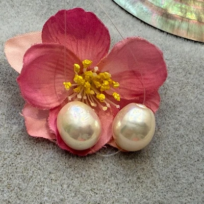 Juego de 2 Perlas Edison Ovaladas Blancas Brillo Muy Alto, 12,8 x 141/2+mm, 33 ct Foto 1 de 4