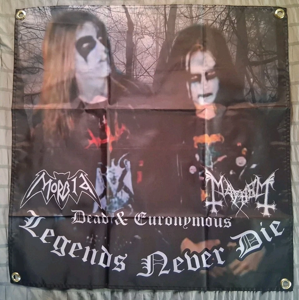 Mayhem Morbid Dead Euronymous Tribute 2x2ft Banner Flag Poster Black Metal - Image 1 of 1