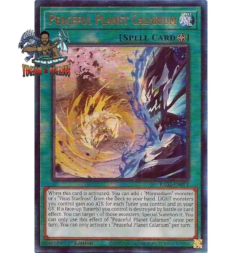 Yugioh! 1x Peaceful Planet Calarium RA02-EN074 Ultimate Rare 1st Ed NM - Image 1 of 1