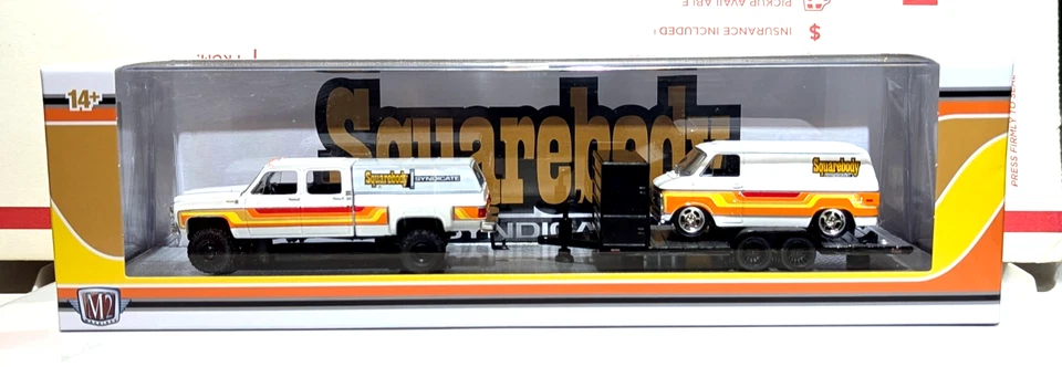 M2 Machines 74 Chevy Silverado C30 4X4 & 73 Chevy Van G10 Squarebody Syndicate - Image 1 of 1