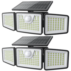 2500LM Solar Lights Outdoor with Motion Sensor,3 Head 270° Wide Angle Street ... - Picture 1 of 9