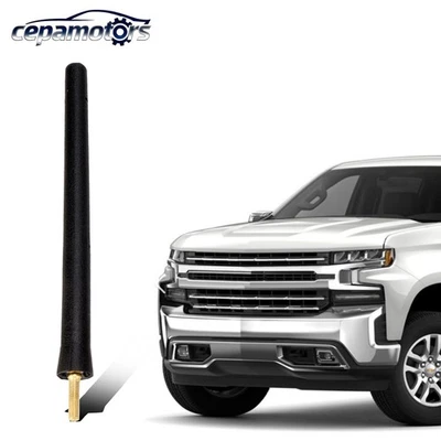 6.75'' Short Black Antenna Mast Radio AM/FM For Chevrolet Silverado Ram 1500 New - Image 1 of 4