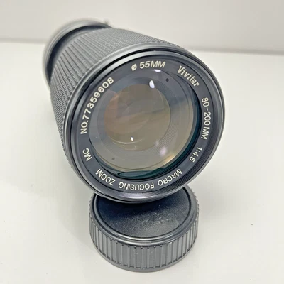 Vivitar 80-200 MM f1:4.5 MC Macro Focusing Zoom Lens-Canon FD Mount-Clean Glass - Image 1 of 4