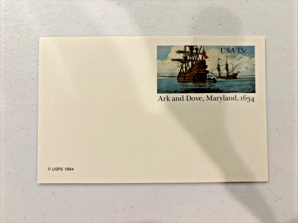 1984 13c Ark and Dove, Maryland 1634 Postal Card #UX101 - Image 1 of 1