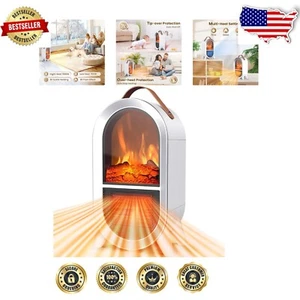 Compact Indoor Space Heater with Adjustable Thermostat and Tip-Over Protection - Picture 1 of 10