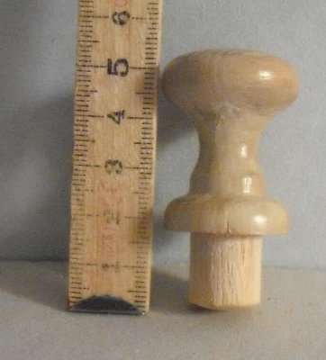 Möbel Knopf Knauf Griff Holz Tanne Fichte Antik Retro Vintage - Bild 1 von 4