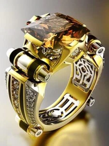 Anillos de Tungsteno en Oro 10K Sortijas de Hombre Regalos Joyería Fina Alianzas - Imagen 1 de 9