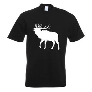 Hirsch Rentier Reh T-Shirt Motiv bedruckt Funshirt Design Print - Picture 1 of 19