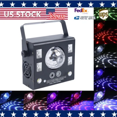 New 4 in 1 Mixed LED Light Party DJ Disco Lights Effect Pattern Strobe Light - Image 1 of 4
