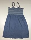 Gap Womens Blue Smocked Dress Size Small Tank Sleeveless Cotton