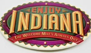 Enjoy Indiana "Il tappetino di benvenuto è sempre fuori" 3x2" spilla/pulsante - Foto 1 di 3