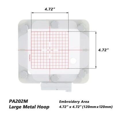 PA202M/4.72x4.72 inch Magnetic Embroidery Hoop for Pfaff Embroidery Machine - Image 1 of 4