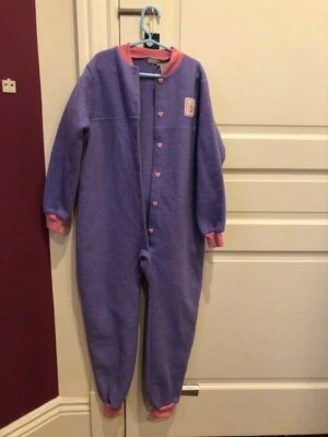 Sleep jumpsuit purple and pink girls size 8 - Image 1 of 3