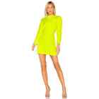 New with Tags A.L.C Neon Yellow Long Sleeve Marin Bodycon Mini Dress Size 12