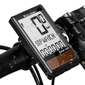 Wireless Bicycle Computer Cycling Speedometer Odometer Solar Cell 5 Languages - Picture 1 of 24