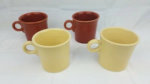 Fiestaware Mug Lot of 4 ~ Homer Laughlin Coffee Cups x4 ~ No Chips or Cracks - Picture 1 of 4