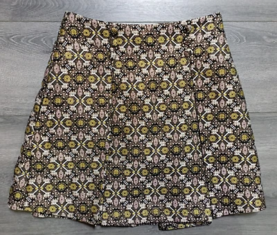 ModCloth A-Line Skirt Adult Womens Size 4 Metallic Gold Fancy Lined - Image 1 of 4