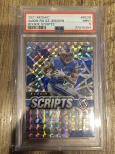 2021 Mosaic Amon-Ra St. Brown Rookie Scripts  Auto RC #RS-28 PSA 9