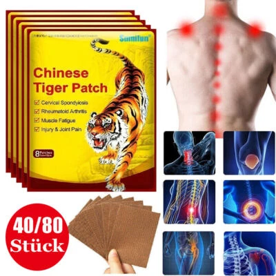 80stk Arthritis Schmerzpflaster Wärmepflaster Tiger Patch Schmerzlinderung QDE - Image 1 of 4