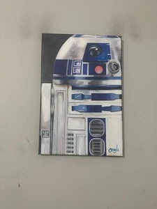 R2D2 Star Wars 12" X 18" Pop Art Painting by Chris Cargill - Picture 1 of 9