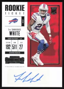 2017 Panini Contenders Rookie Ticket Auto #129 Tre'Davious White Buffalo Bills - Picture 1 of 2