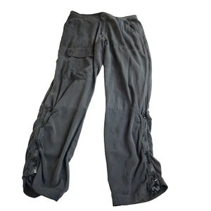 RLX Ralph Lauren Cargo Pants Mens Large 34x32 Green Silk Zip Ankle Joggers Vtg - Imagen 1 de 23