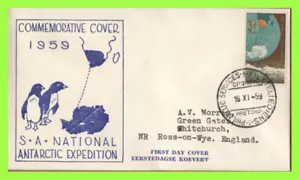 South Africa 1959 S.A. National Antarctic Expedition on First Day Cover - Picture 1 of 1