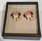 Disney X Baublebar Minnie Mouse Pink Sparkled Crystal Rhinestone Earrings. NEW