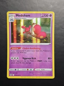 Pokémon Silver Tempest Medicham Holo Rare 073/195 LP - Picture 1 of 2