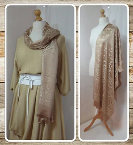 BNWT, QUIRKY, ARTY, LAGENLOOK, CARAMEL, FINE VISCOSE, PASHMINA/LARGE SCARF - Picture 1 of 14
