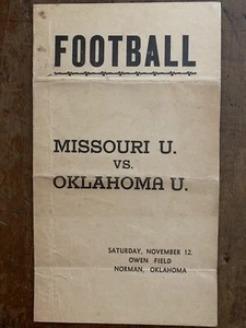 1938 “rare”OKLAHOMA vs MISSOURI football program/P. CHRISTMAN/OU to ORANGE BOWL! - Picture 1 of 5