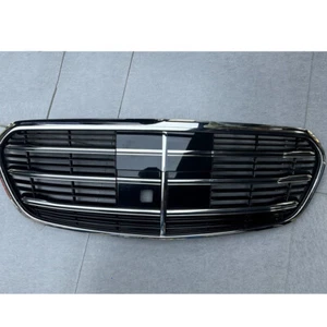 Chrome Black For 2021 2022 2023 Mercedes-Benz W223 S450 S500 S580 Front Grille - Picture 1 of 5