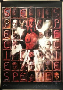 SPECIES BEHIND THE SCENES Cast/Crew signed lithograph 170/350 by H.R. GIGER - Picture 1 of 4