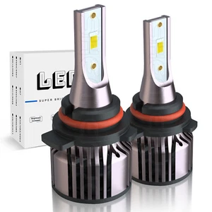 9012 HIR2 LED Headlight Bulbs Kit High Low Beam Upgrade Super Bright 6000K White - Picture 1 of 47