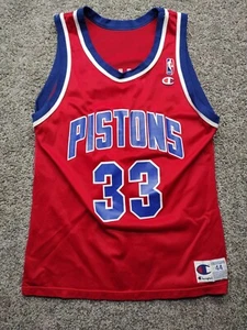 Camiseta de Colección Champion Grant Hill Pistons 33 Roja NBA Talla 44 Grande Hecha en EE. UU. - Imagen 1 de 10