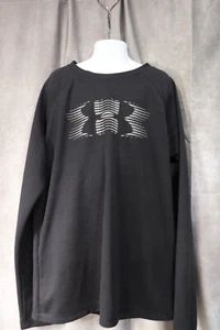 Under Armour Boy's Black Loose Allseason Gear Long Sleeve Shirt Size YXL - Picture 1 of 4