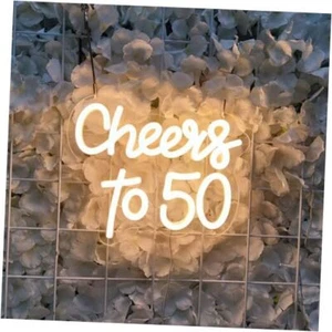 Cheers to 50 Years Neon Sign 50th Anniversary 20240423-cheers to 50-A7 - Picture 1 of 7