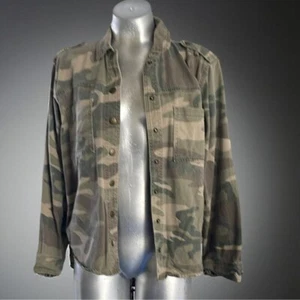 Forever 21 Camuflaje Abotonado Jeans Camisa-Chaqueta Talla S - Imagen 1 de 4