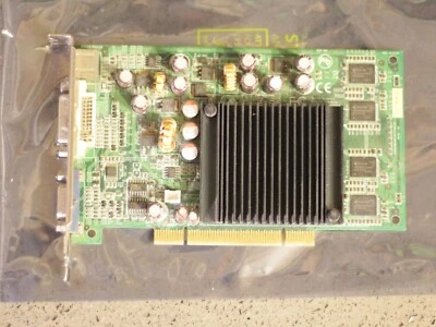 PCI video card PNY Nvidia GeForce 6200 DDR 256 MB S-Video VGA DVI - Image 1 of 4