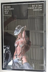 Beyonce 2023 Welttournee Sunderland Konzertposter 11 x 17 gerahmt - Bild 1 von 3