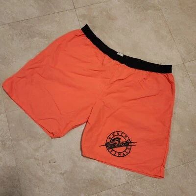 De Colección Lightning Bolt Hombres XL EE. UU. Hecho Retro Naranja Elástico Bañador Board Shorts Foto 1 de 4