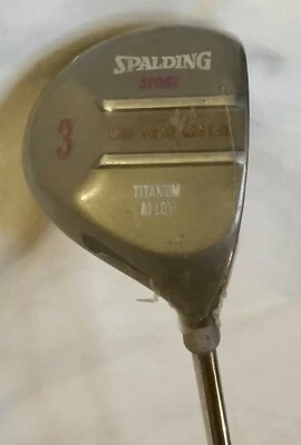 Spalding Spoon 3-Wood Mid Size Metal Titanium Alloy Steel Shaft RH New Old Stock - Image 1 of 4