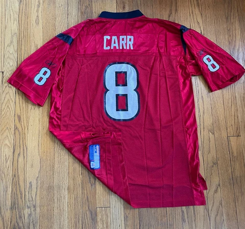Houston Texans Vintage 2002 David Carr Reebok Jersey Rookie Year Mens XL Red Cover