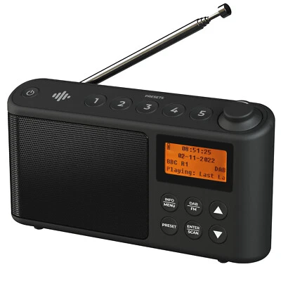 Portable Radio i-box DAB/DAB+  Digital & FM Rechargeable Battery & USB Charging - Image 1 of 4